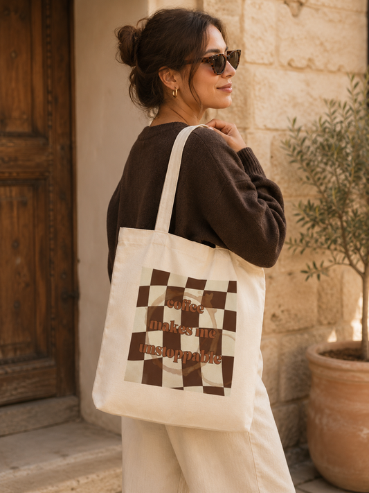 Tote Bag Coffee Makes Me Unstoppable – Moka