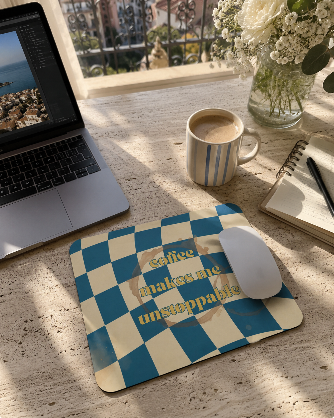 Tapis de souris Coffee Makes Me Unstoppable – Ocean
